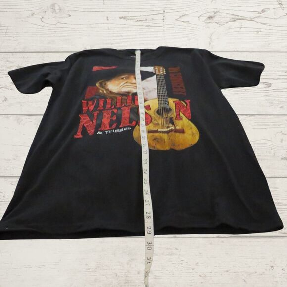 Willie Nelson Black T-Shirt Live 2014 Concert Sz M Unisex - Picture 8 of 9